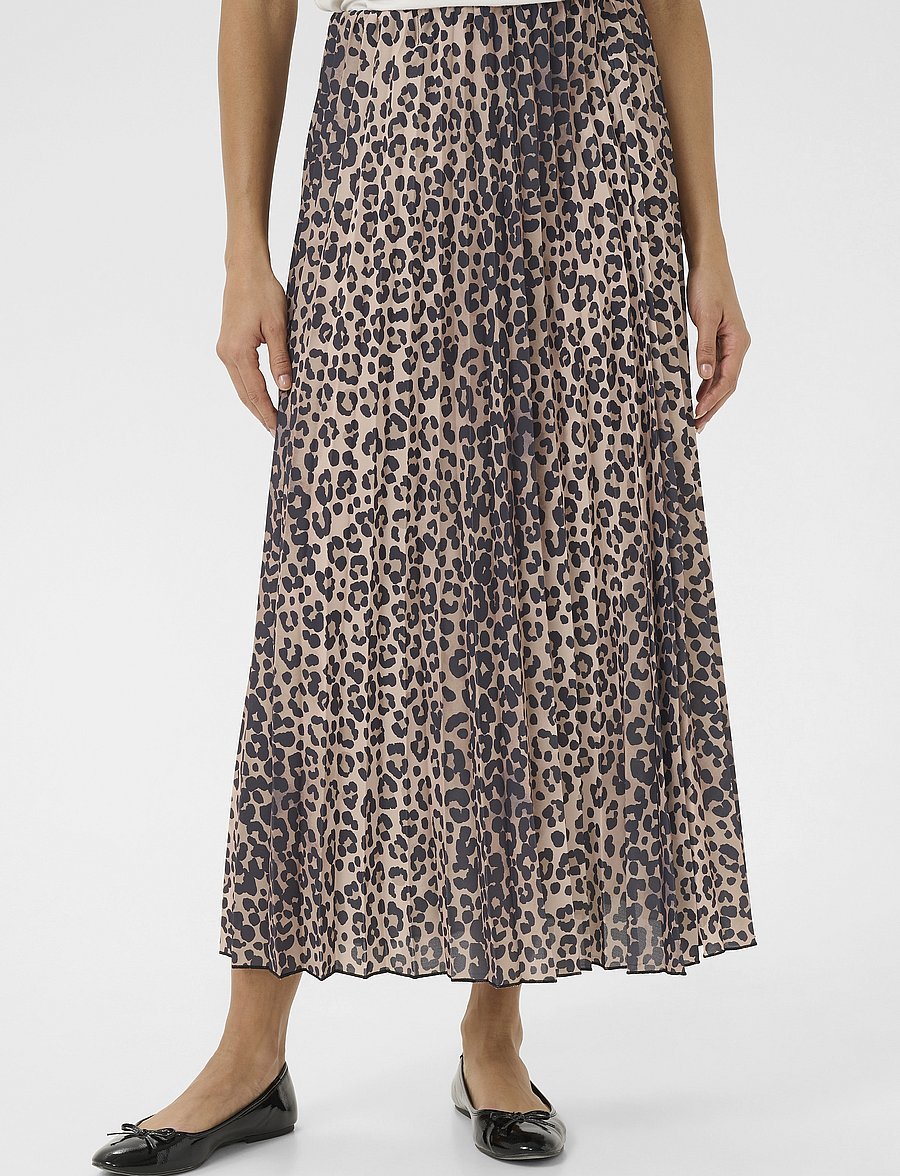 Culture - CUelda Skirt - plisowane spódnice - leopard - 0