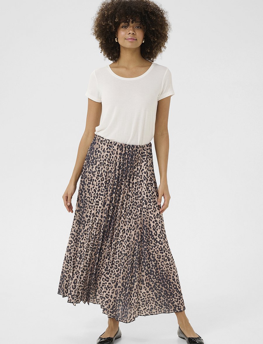 Culture - CUelda Skirt - plisowane spódnice - leopard - 3