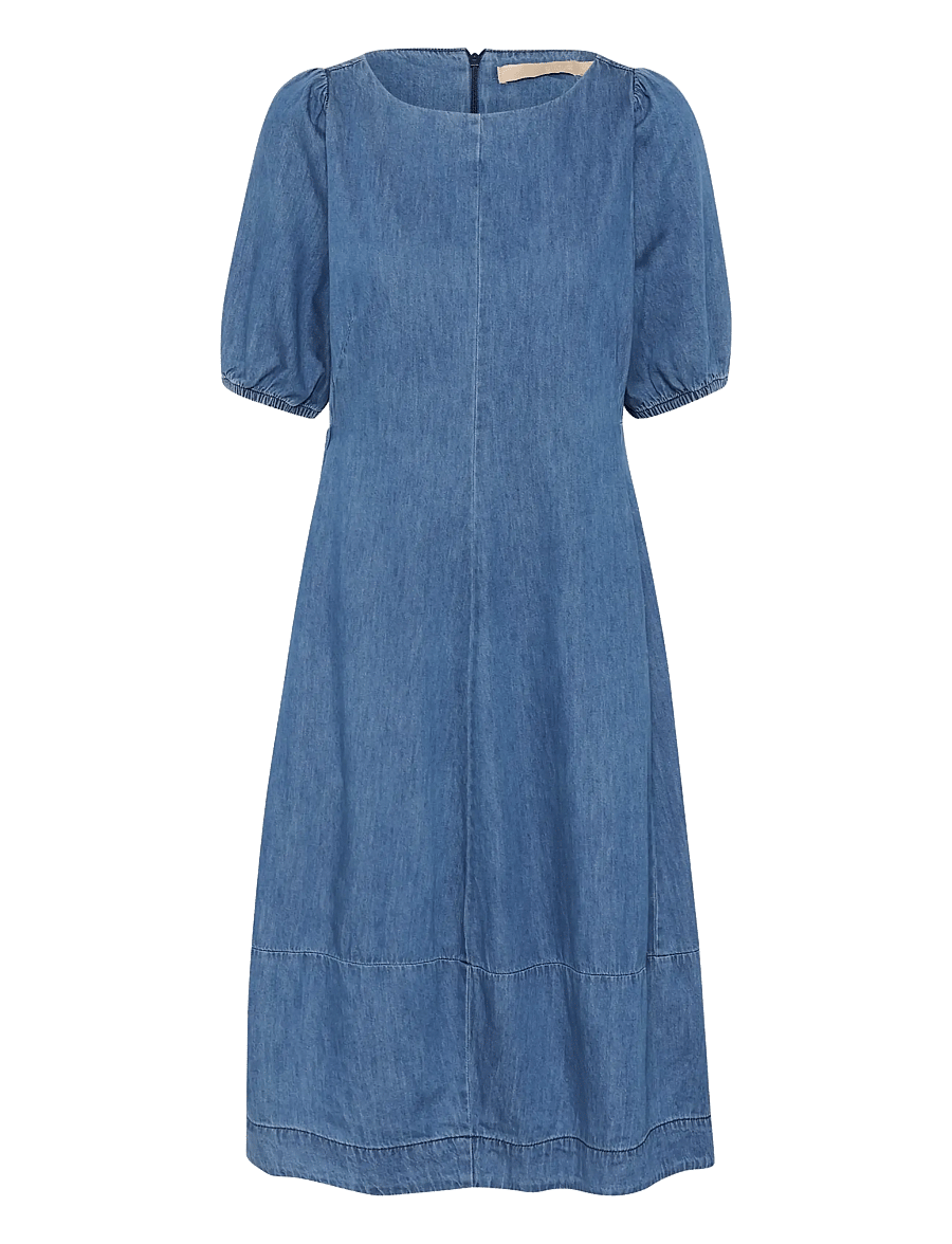 Culture - CUriva Arpa SS Dress - sommerkleider - dark blue wash - 1