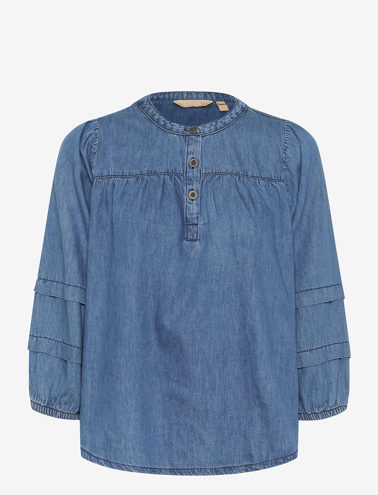 Culture - CUlivie Arpa Blouse - dark blue wash - 1