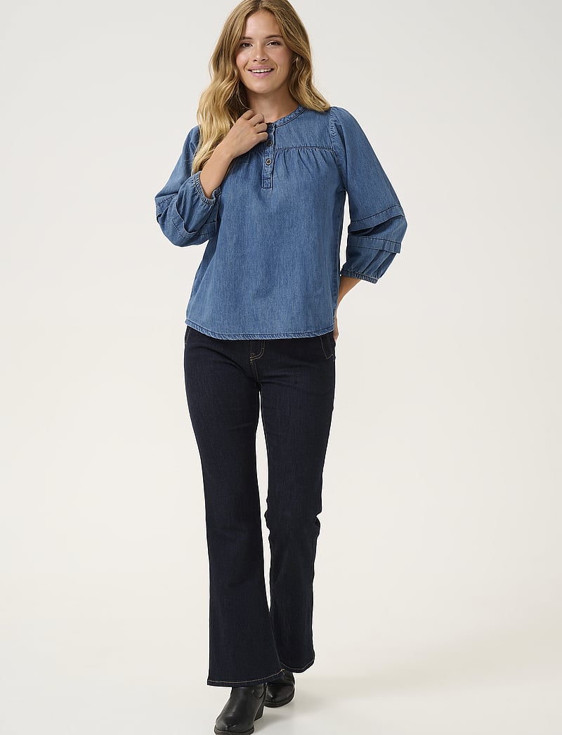 Culture - CUlivie Arpa Blouse - dark blue wash - 3