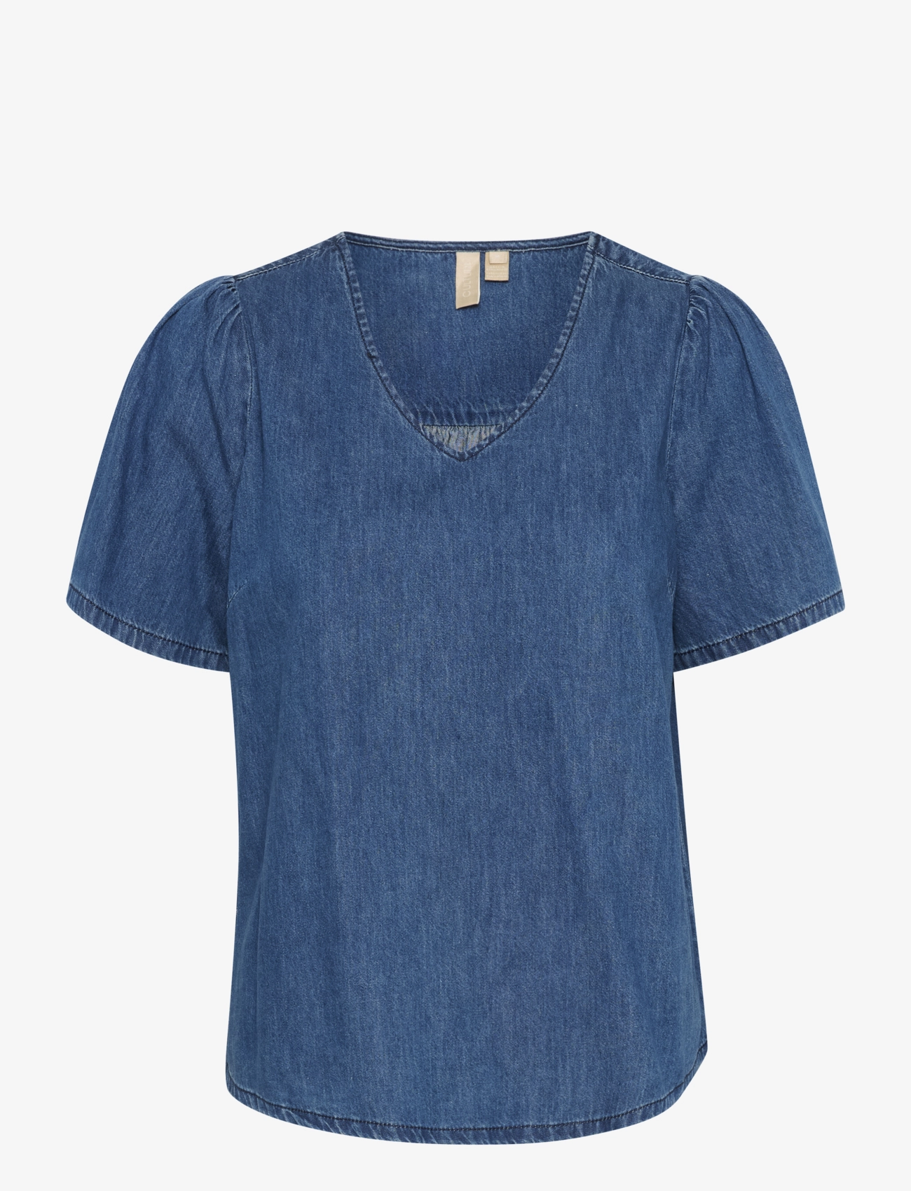 Culture CUlivie Arpa SS Blouse - Bluser - DARK BLUE WASH / blue