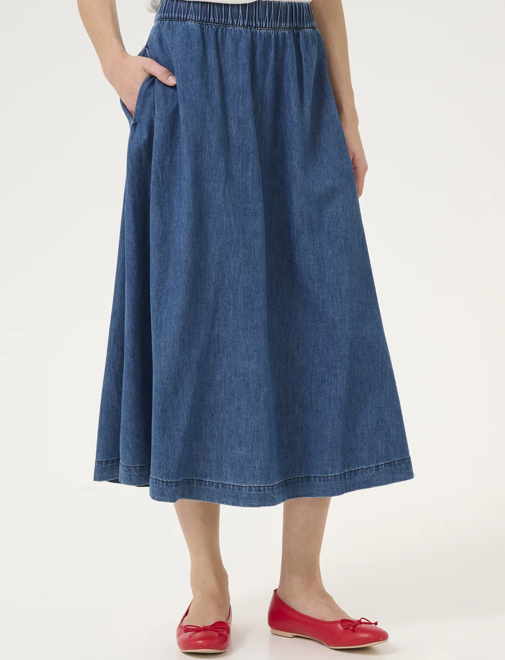 Culture - CUlivie Arpa Skirt - jeansröcke - dark blue wash - 0