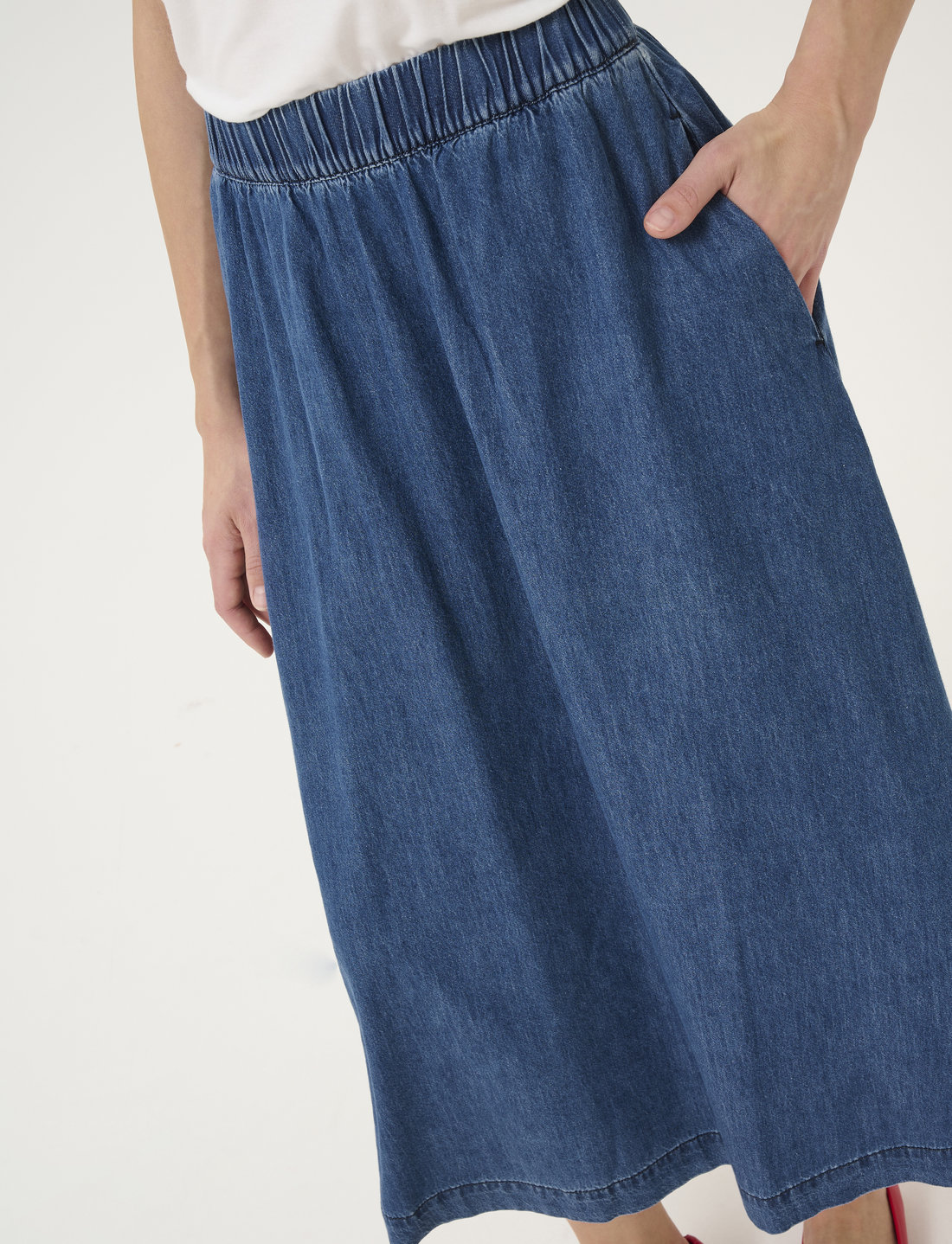 Culture - CUlivie Arpa Skirt - jeansröcke - dark blue wash - 5