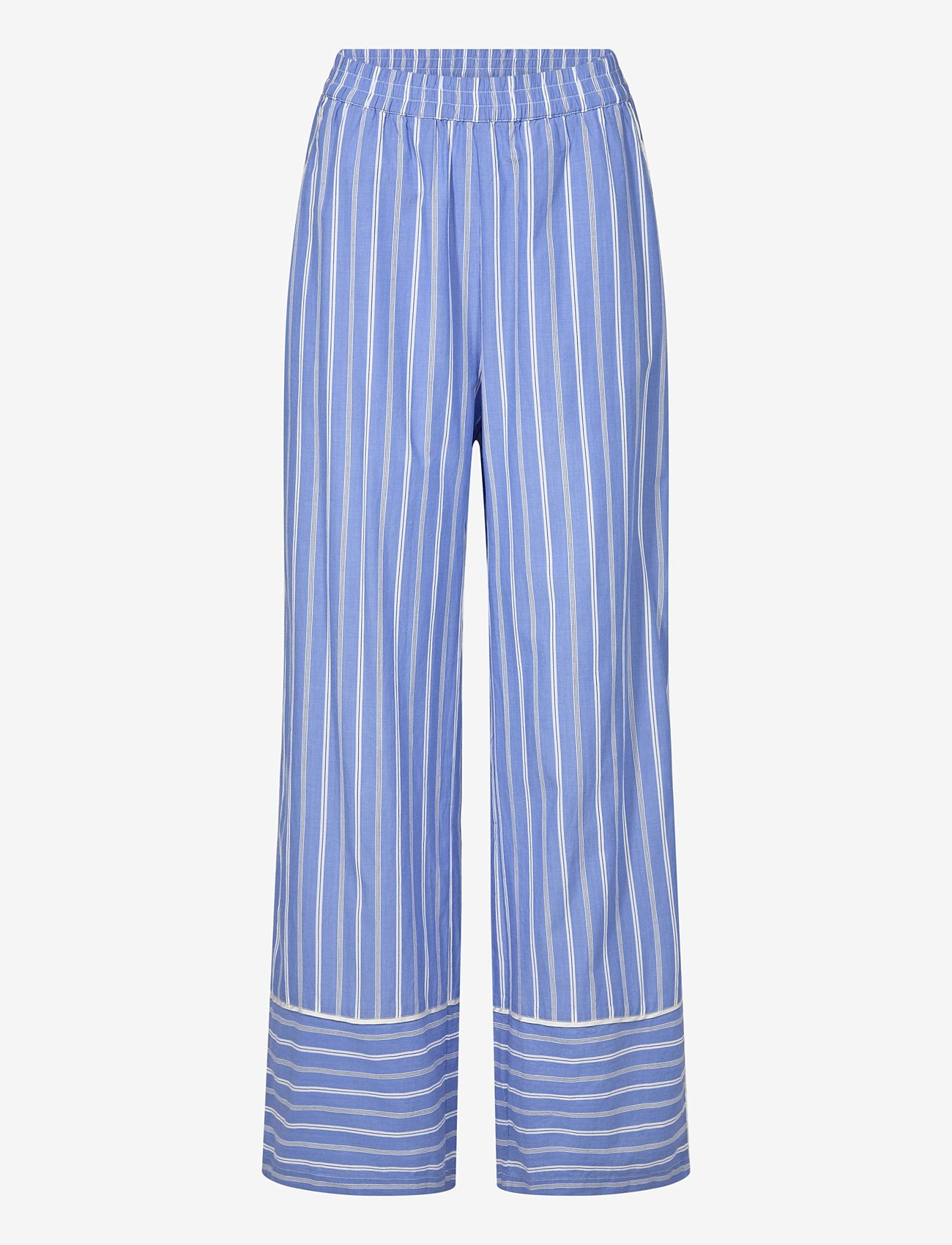 Culture - CUpetra Pants - plačios kelnės - blue stripe - 1