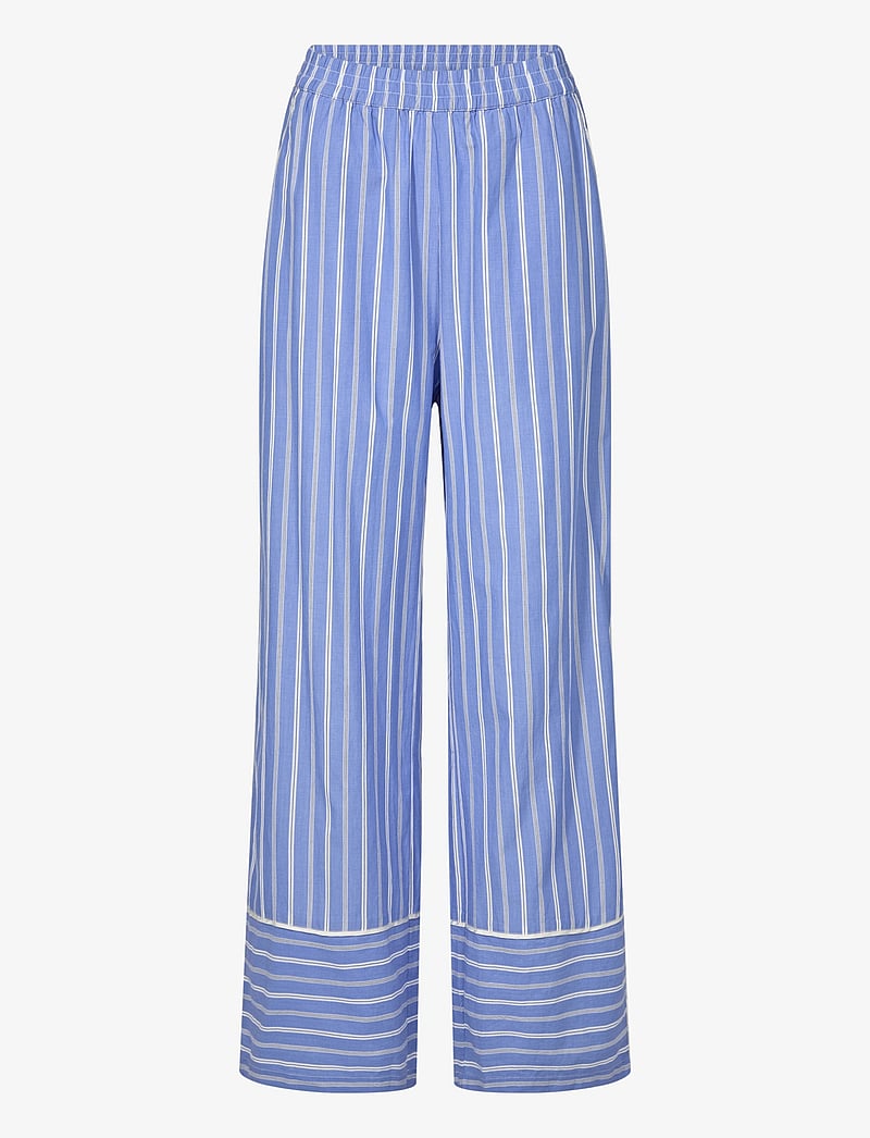 Culture - CUpetra Pants - plačios kelnės - blue stripe - 1