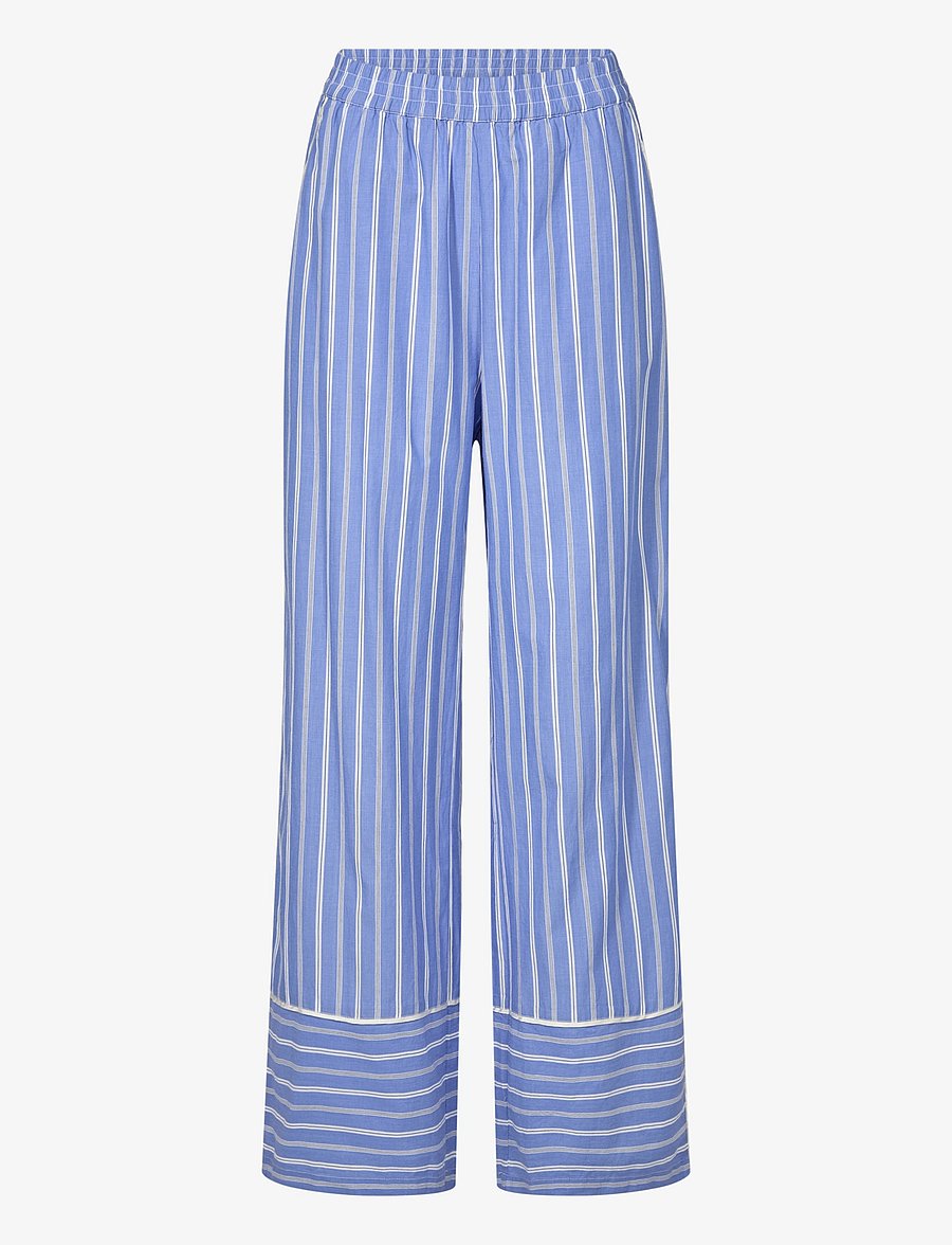 Culture - CUpetra Pants - hosen mit weitem bein - blue stripe - 1