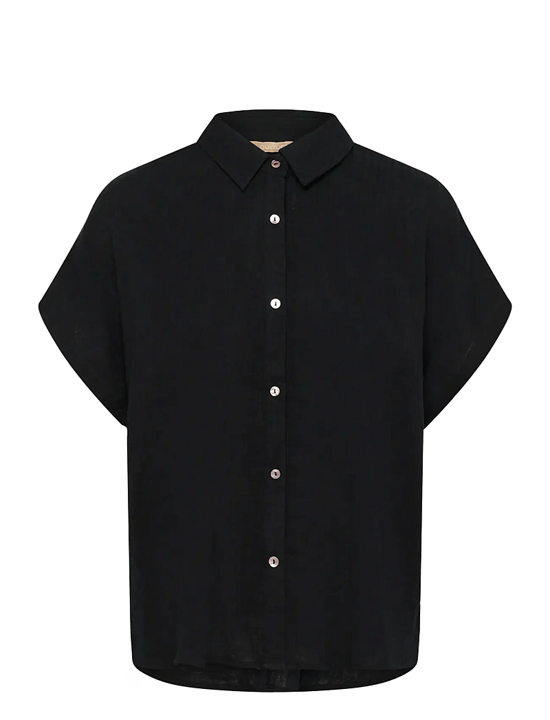 Culture - CUmyra Elina SS Shirt - kurzärmlige hemden - black - 1