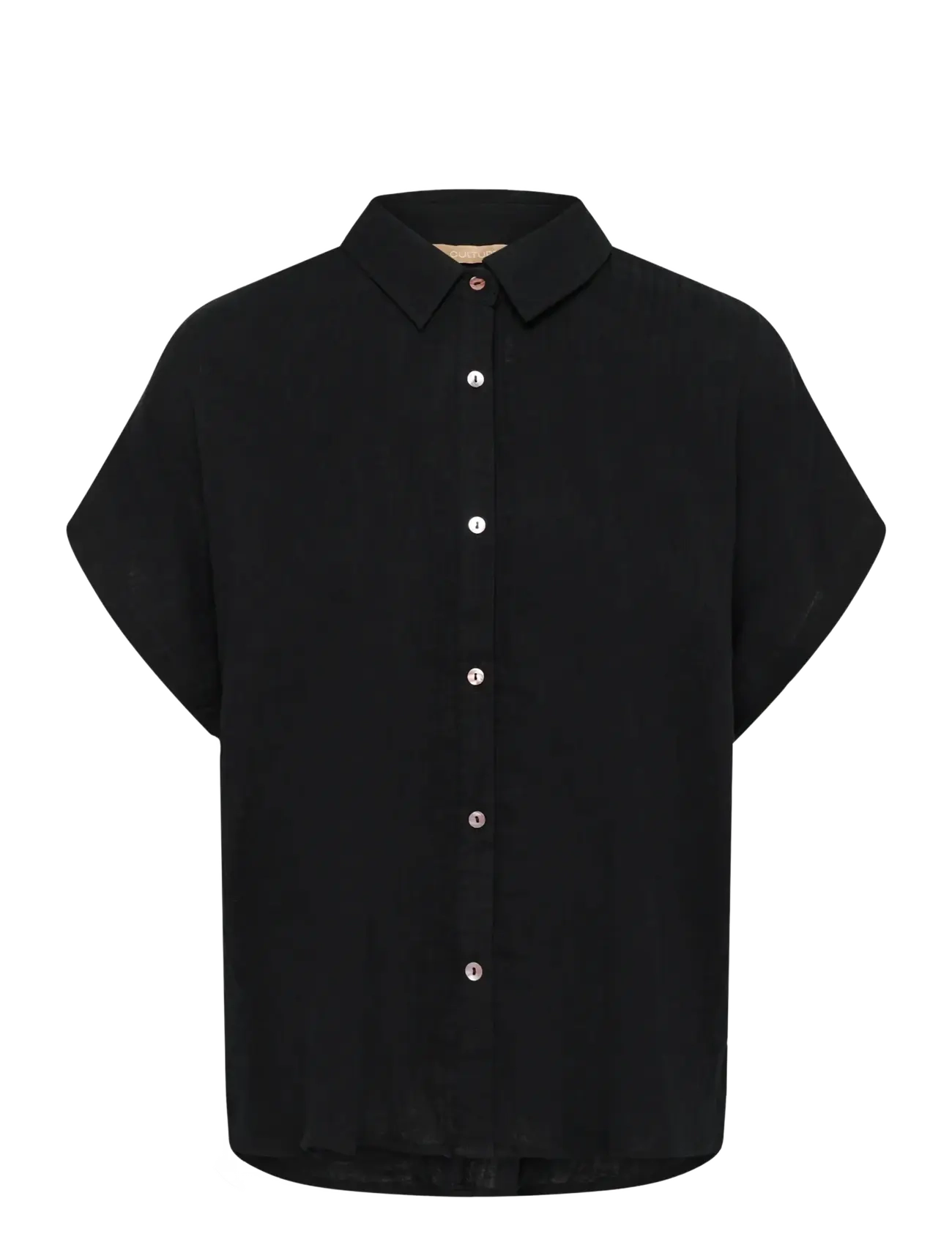 Culture CUmyra Elina SS Shirt - Bluser & Skjorter - BLACK / black