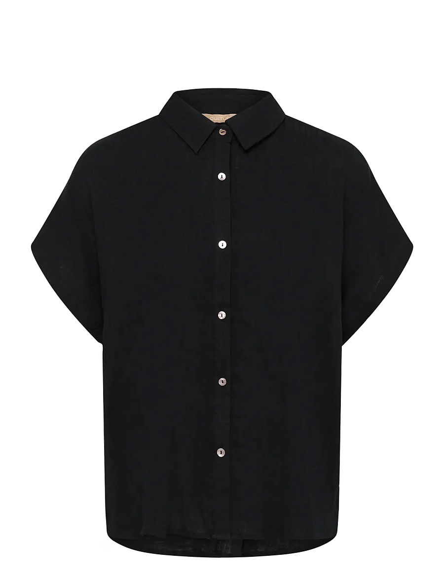 Culture - CUmyra Elina SS Shirt - kurzärmlige hemden - black - 1