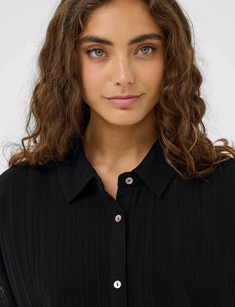 Culture - CUmyra Elina SS Shirt - kurzärmlige hemden - black - 5