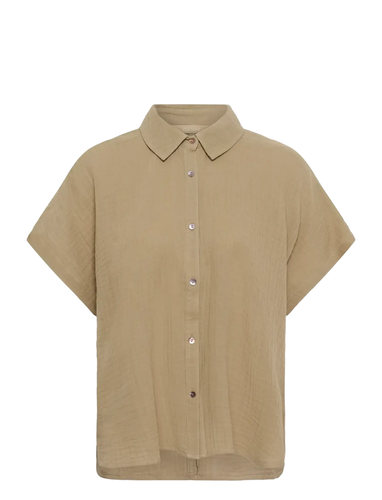 Culture CUmyra Elina SS Shirt - Kampagne - DUNE / khaki/green