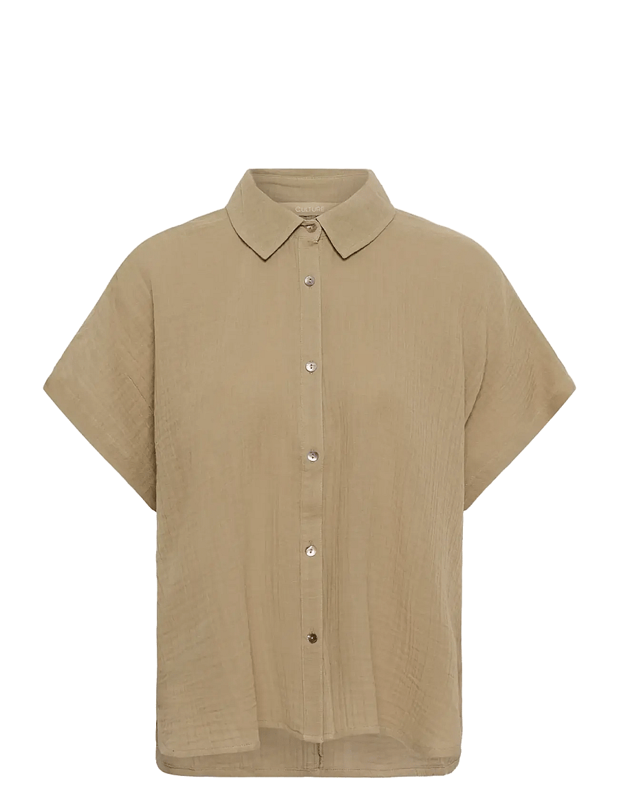 Culture - CUmyra Elina SS Shirt - chemises à manches courtes - dune - 1