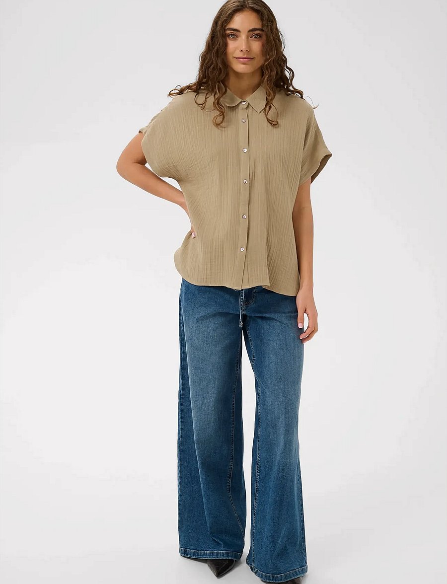 Culture - CUmyra Elina SS Shirt - chemises à manches courtes - dune - 3