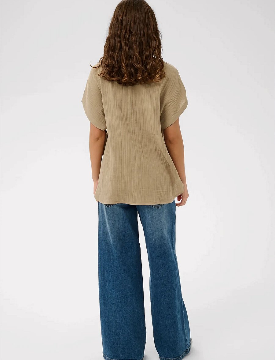 Culture - CUmyra Elina SS Shirt - chemises à manches courtes - dune - 4