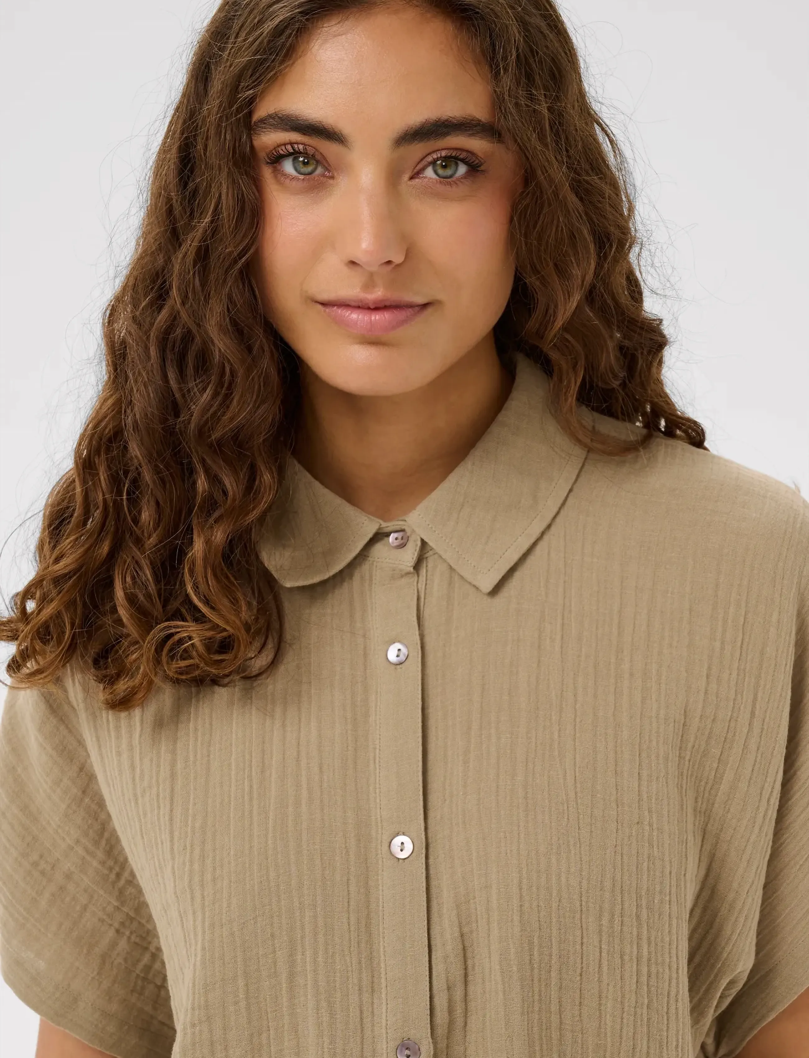 Culture - CUmyra Elina SS Shirt - chemises à manches courtes - dune - 5