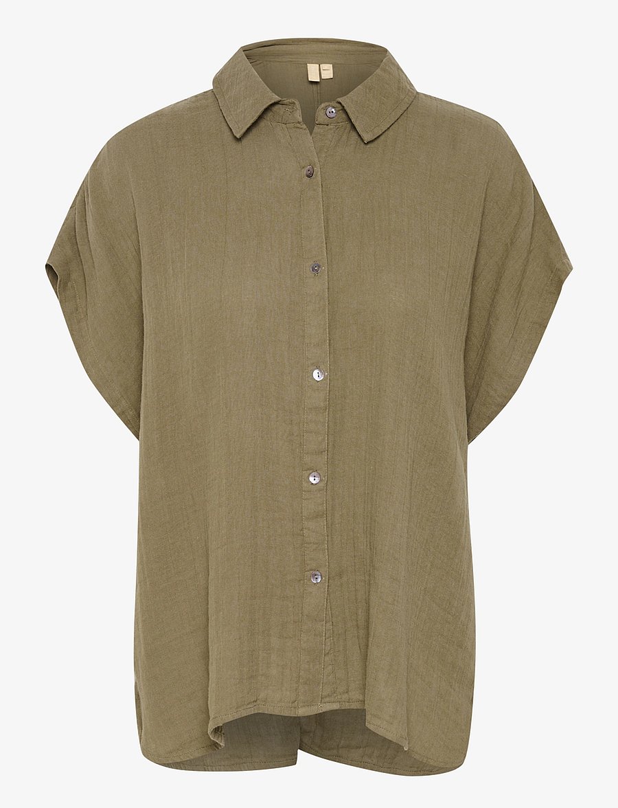 Culture - CUmyra Elina SS Shirt - overhemden met korte mouwen - dusky green - 1