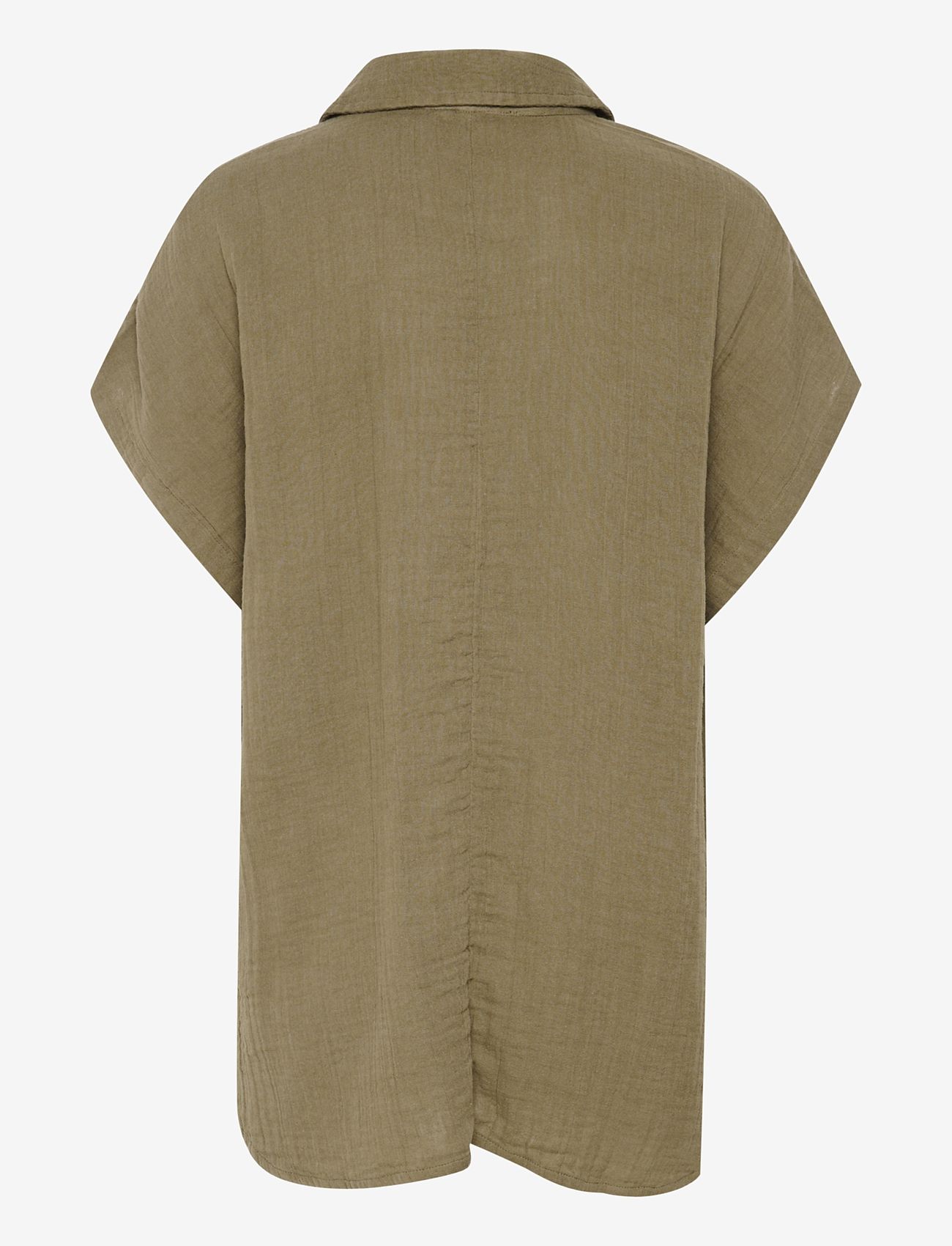 Culture - CUmyra Elina SS Shirt - kortärmade skjortor - dusky green - 2
