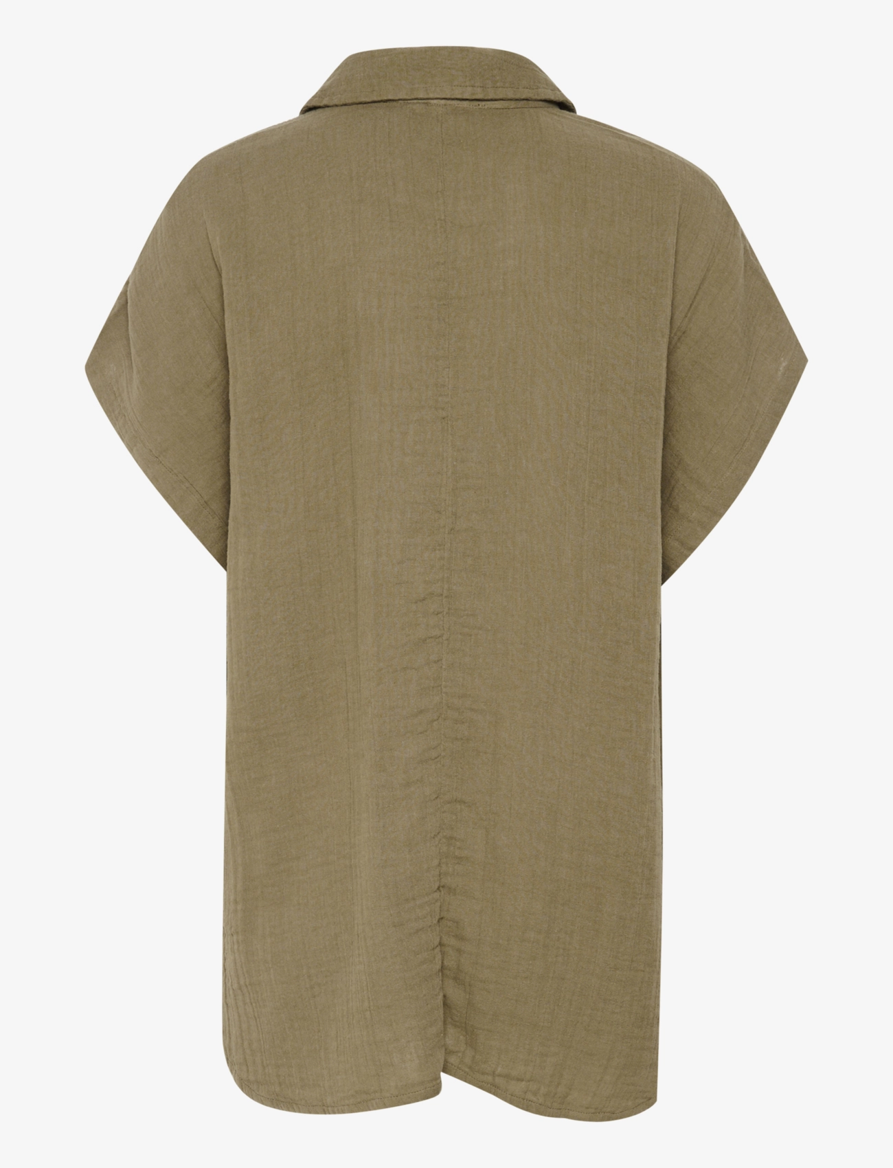 Culture - CUmyra Elina SS Shirt - short-sleeved shirts - dusky green - 2