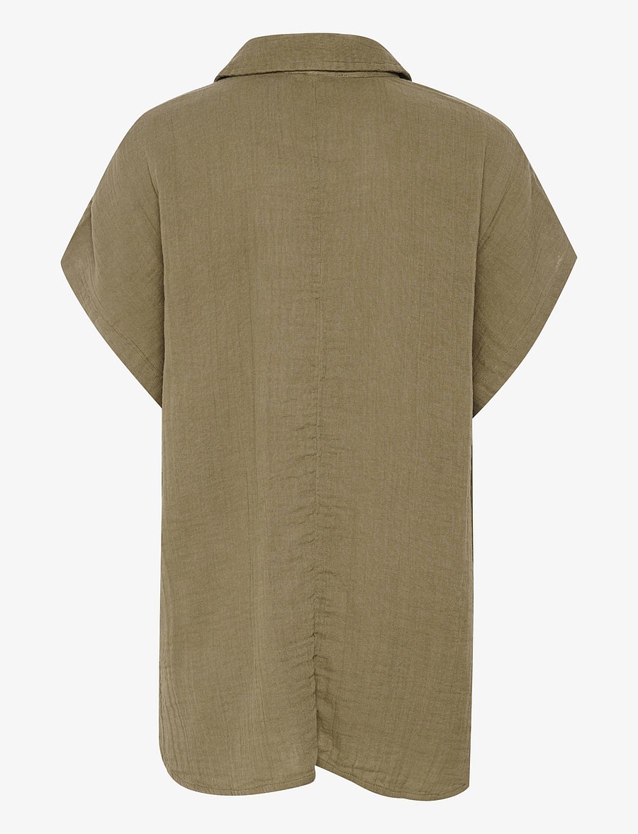Culture - CUmyra Elina SS Shirt - overhemden met korte mouwen - dusky green - 2