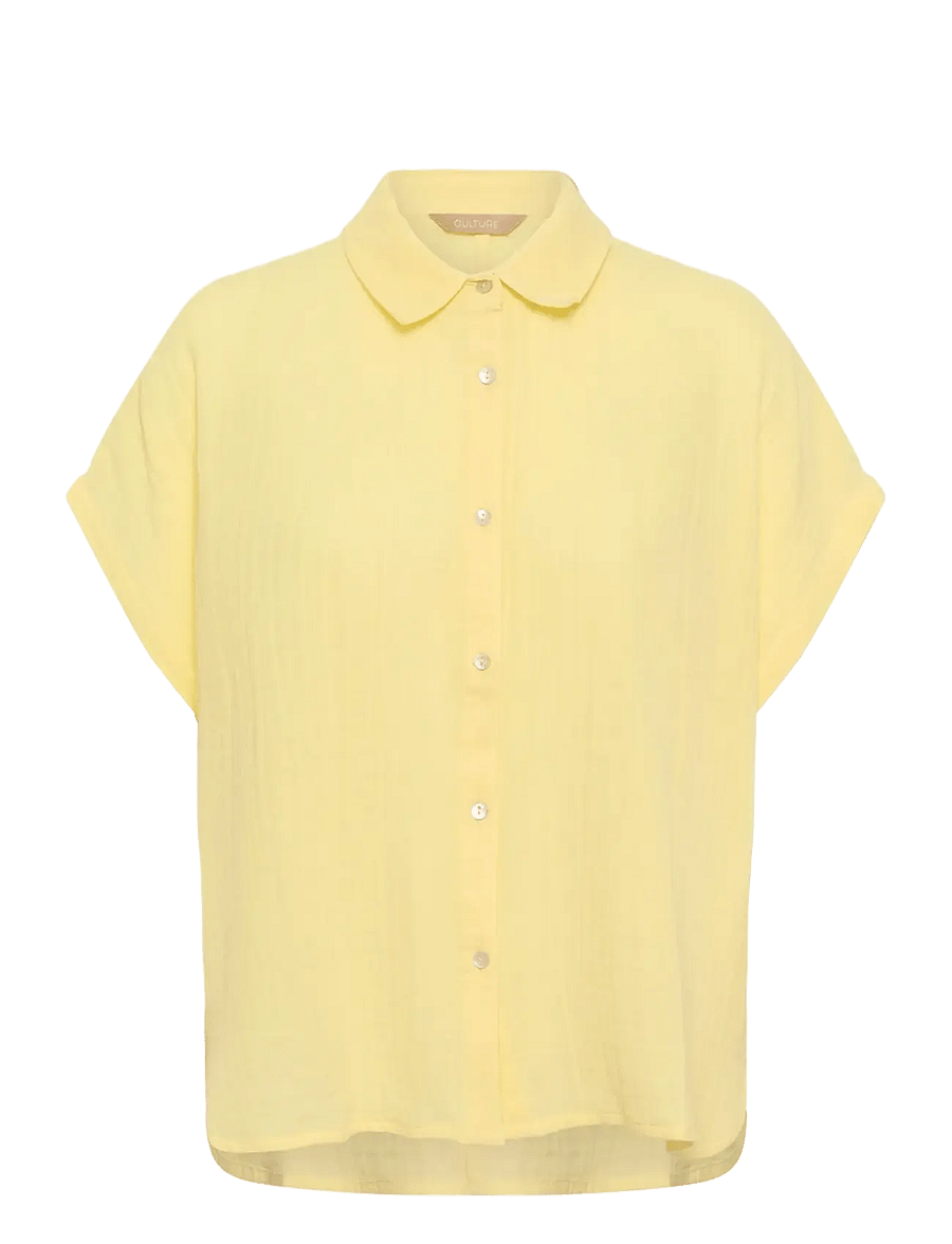 Culture - CUmyra Elina SS Shirt - chemises à manches courtes - lemon meringue - 1