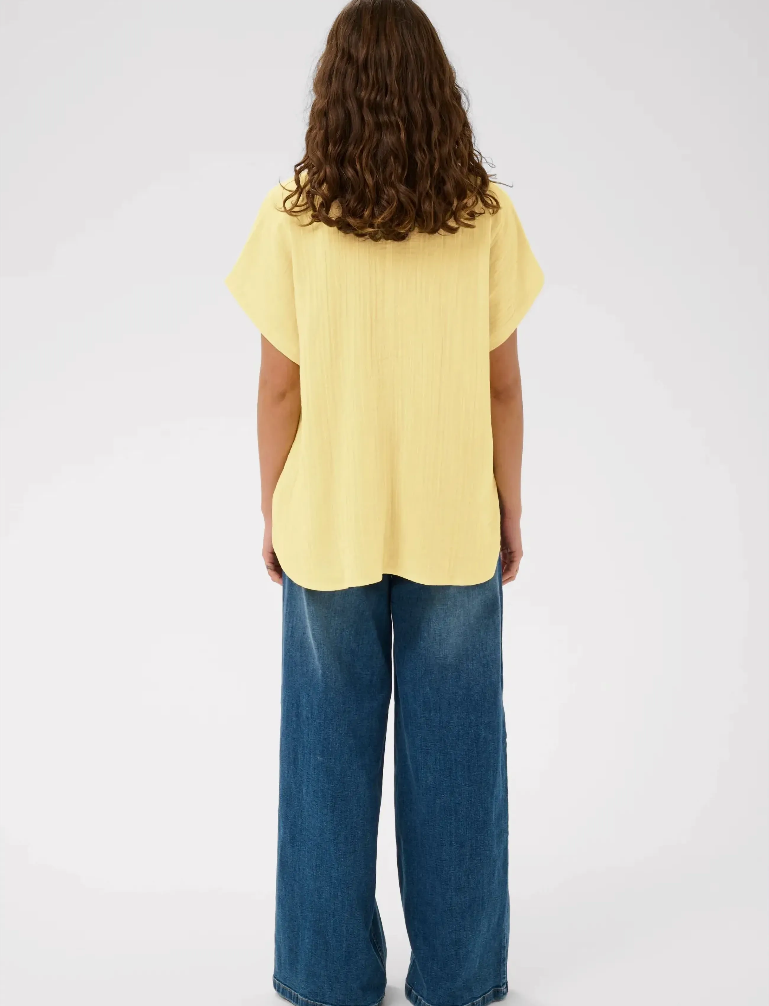 Culture - CUmyra Elina SS Shirt - chemises à manches courtes - lemon meringue - 4