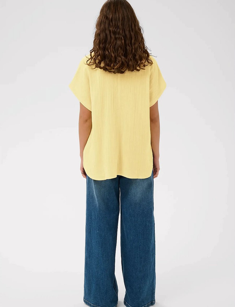 Culture - CUmyra Elina SS Shirt - chemises à manches courtes - lemon meringue - 4