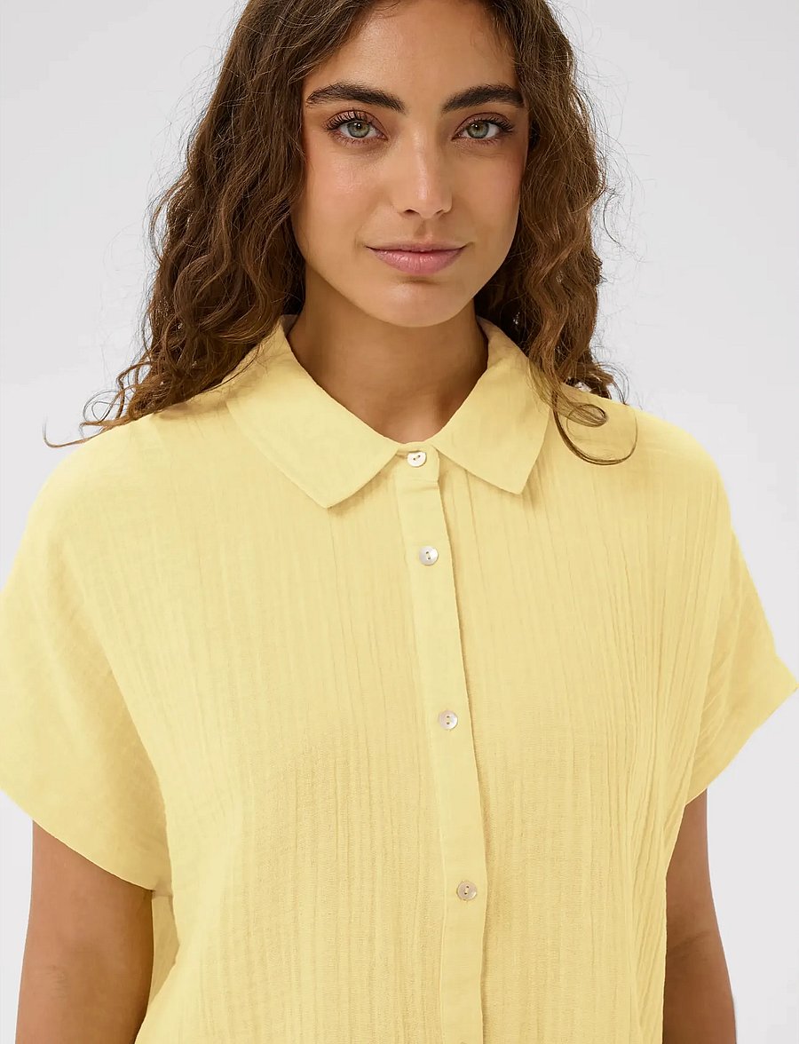 Culture - CUmyra Elina SS Shirt - chemises à manches courtes - lemon meringue - 5