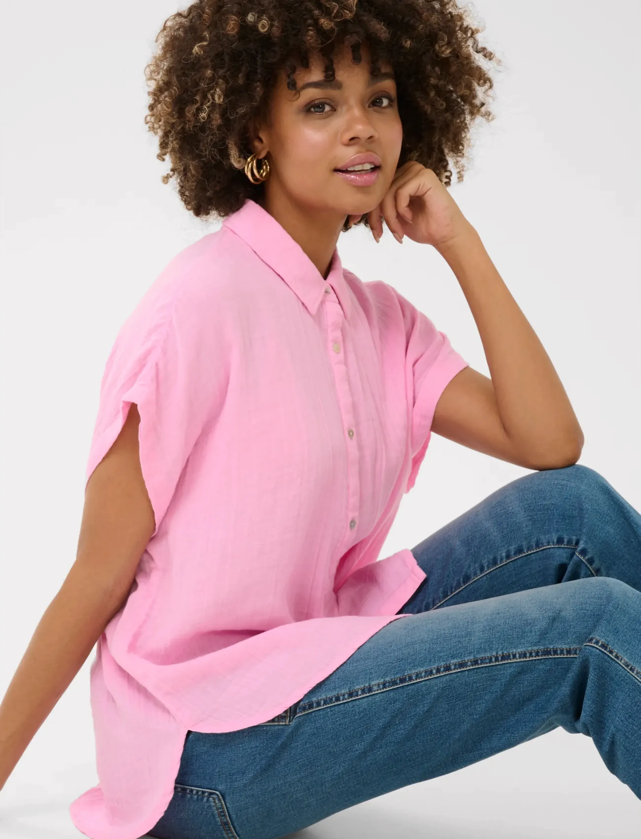 Culture - CUmyra Elina SS Shirt - kortærmede skjorter - lilac sachet - 5