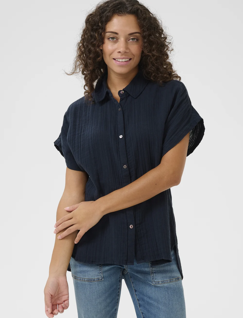 Culture - CUmyra Elina SS Shirt - kurzärmlige hemden - salute - 0