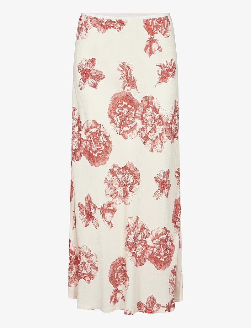 Culture - CUalexa Skirt - jupes longues - offwhite/red flower - 1