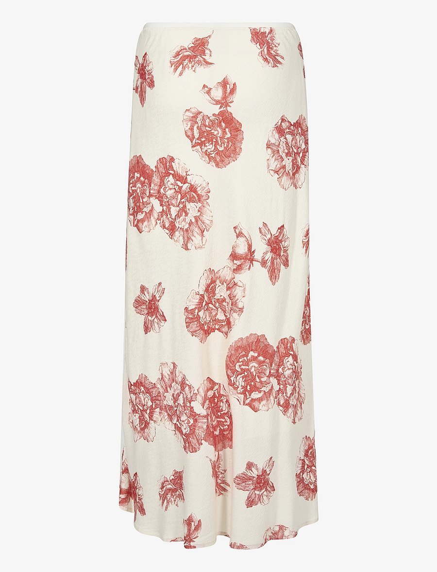 Culture - CUalexa Skirt - maxi röcke - offwhite/red flower - 2