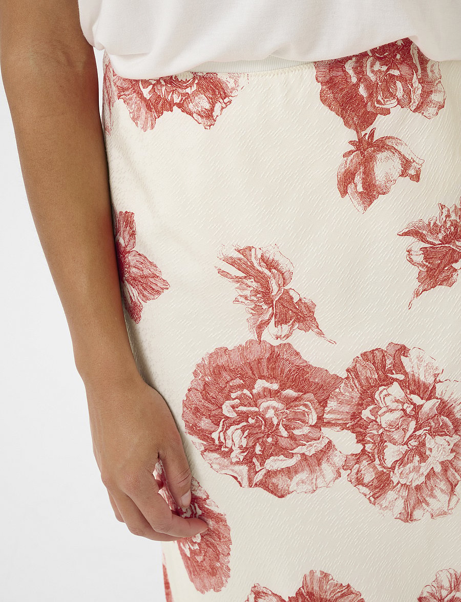 Culture - CUalexa Skirt - maxi röcke - offwhite/red flower - 5