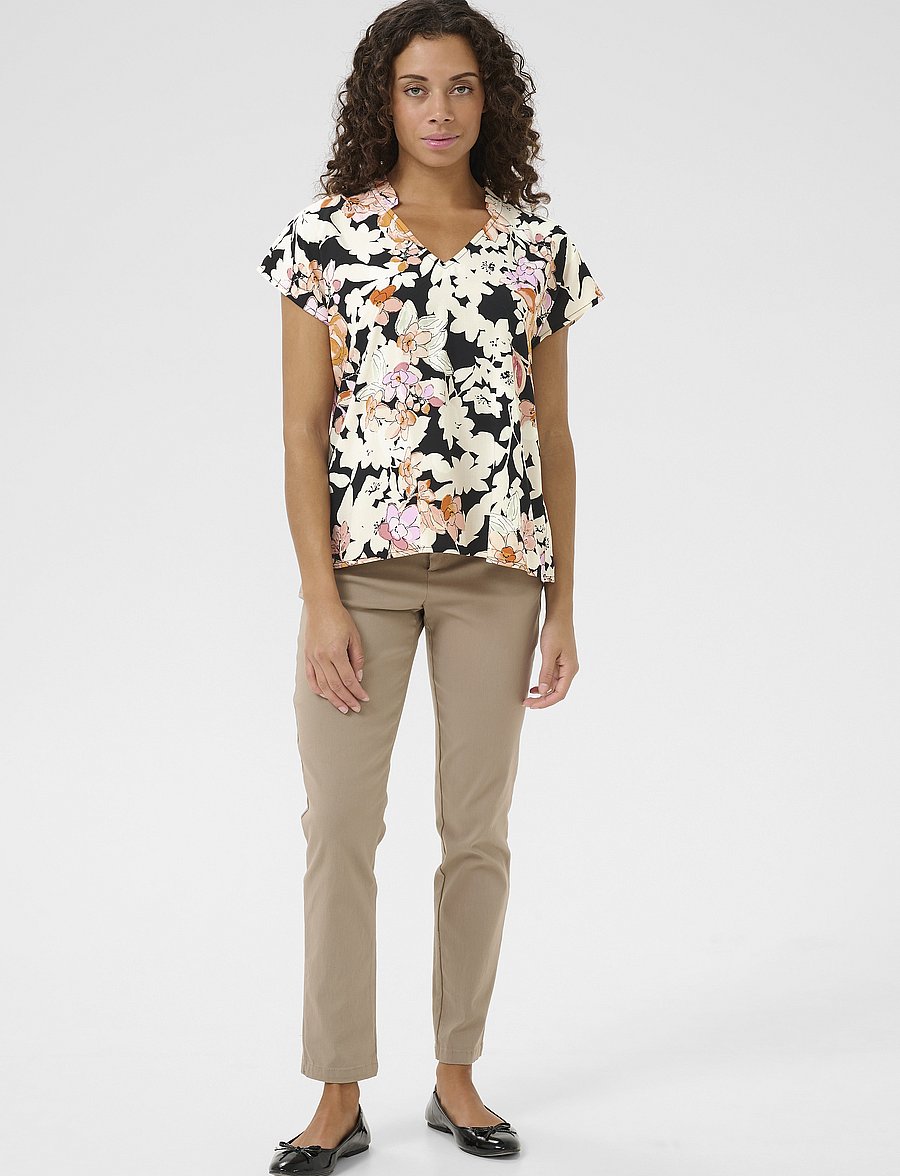 Culture - CUaudrey Bello Capsleeve - t-shirts - orange/pink flower - 3