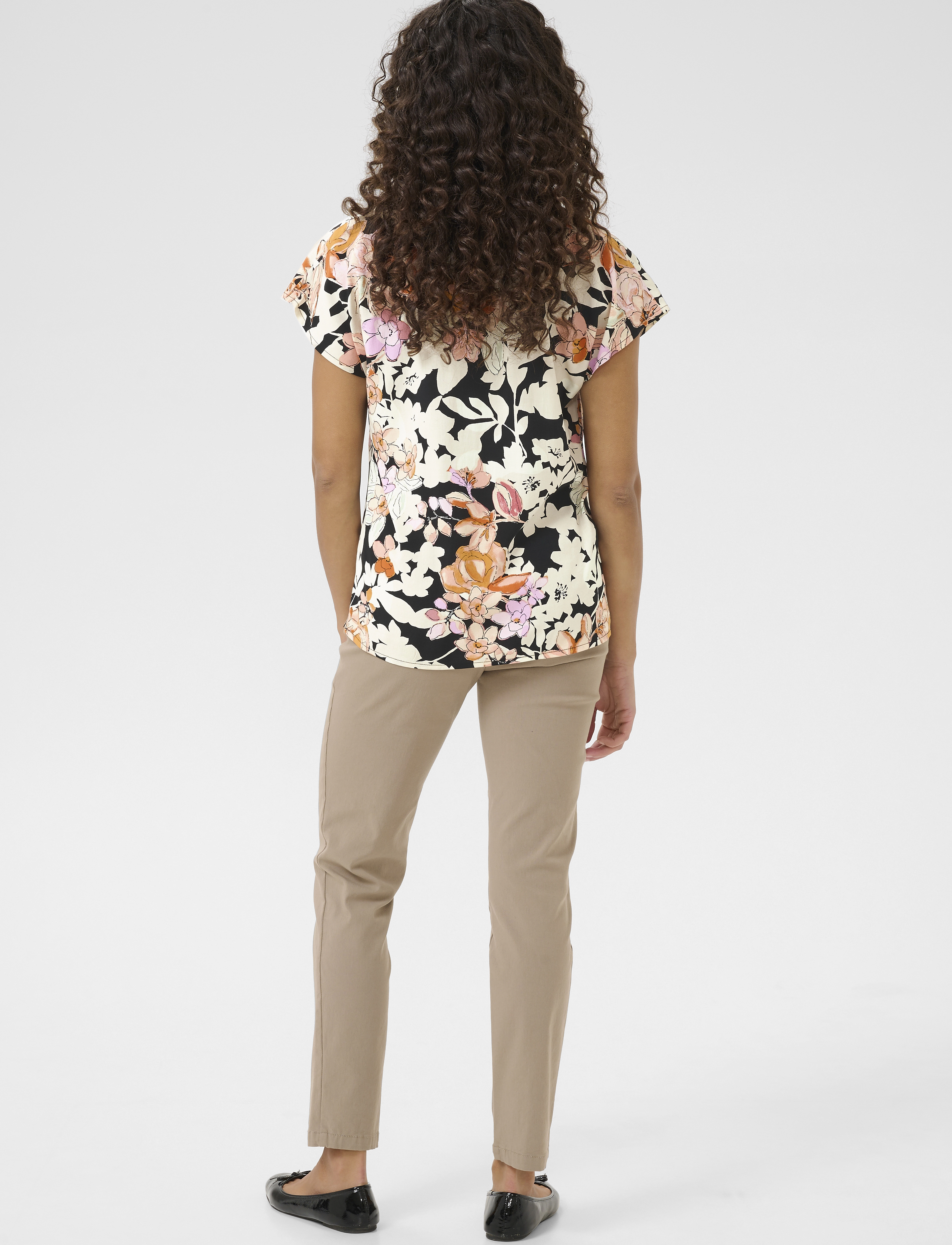 Culture - CUaudrey Bello Capsleeve - t-shirts - orange/pink flower - 4