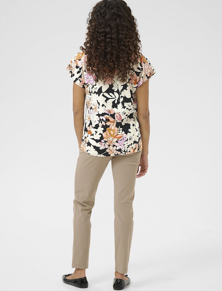 Culture - CUaudrey Bello Capsleeve - t-shirts - orange/pink flower - 4
