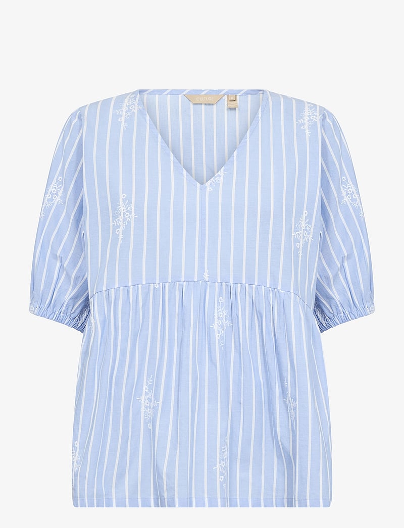 Culture - CUbaloo Blouse - blouses à manches courtes - blue stripe - 1
