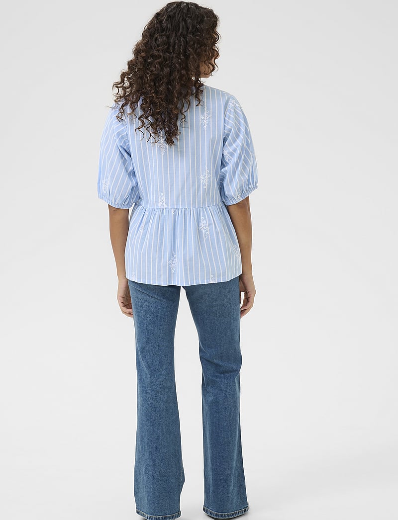 Culture - CUbaloo Blouse - blouses à manches courtes - blue stripe - 4