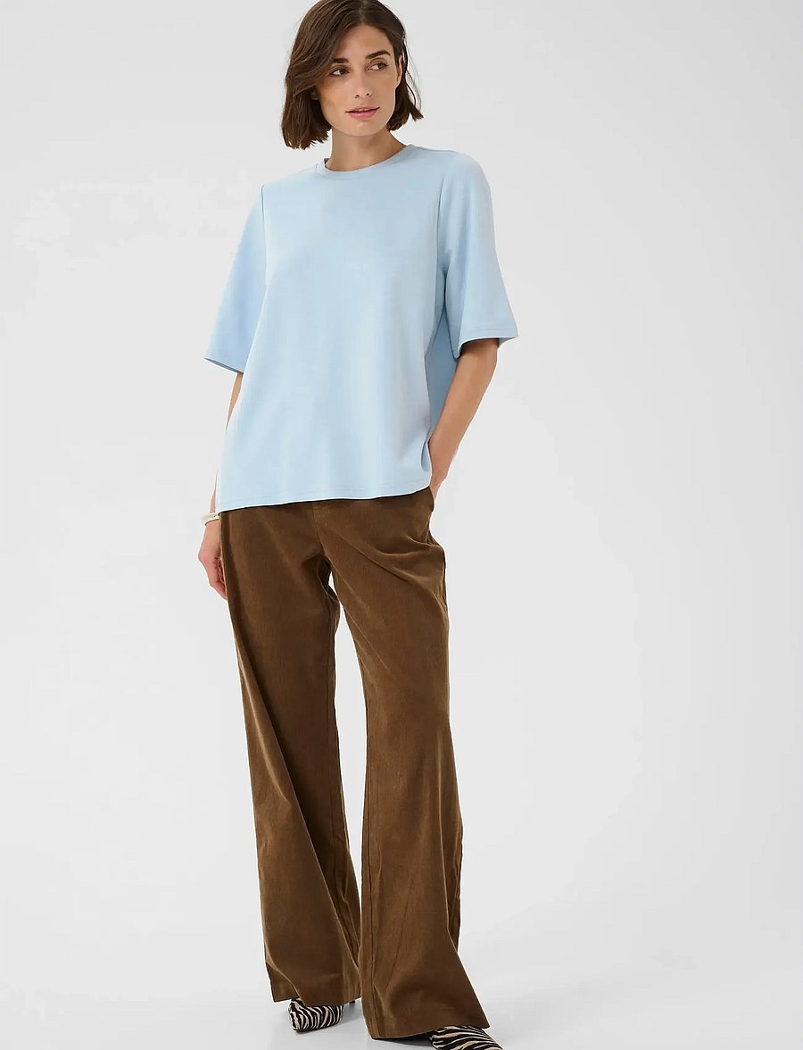 Culture - CUhara Chabrina Tee - t-särgid - cashmere blue - 3