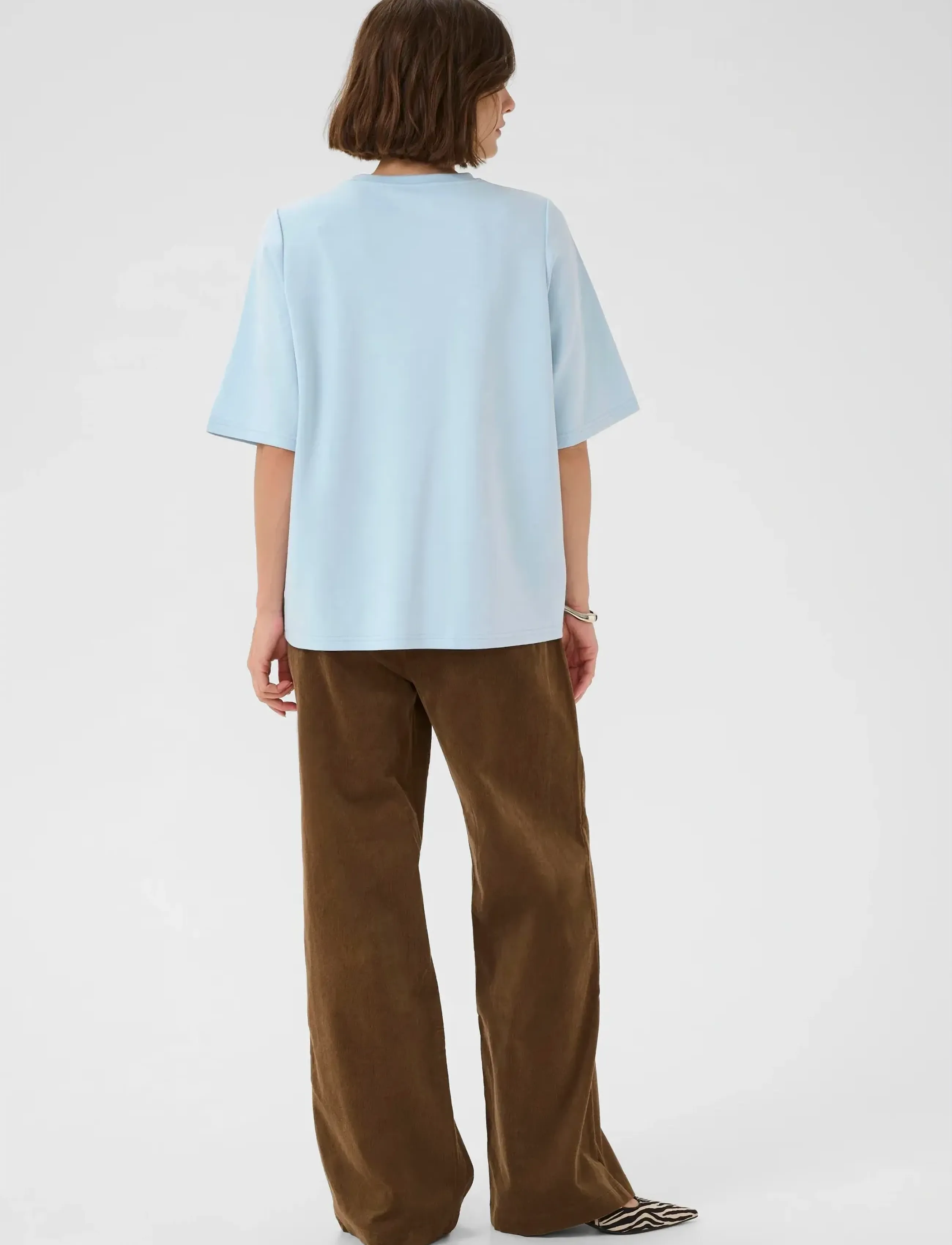 Culture - CUhara Chabrina Tee - t-shirts - cashmere blue - 4