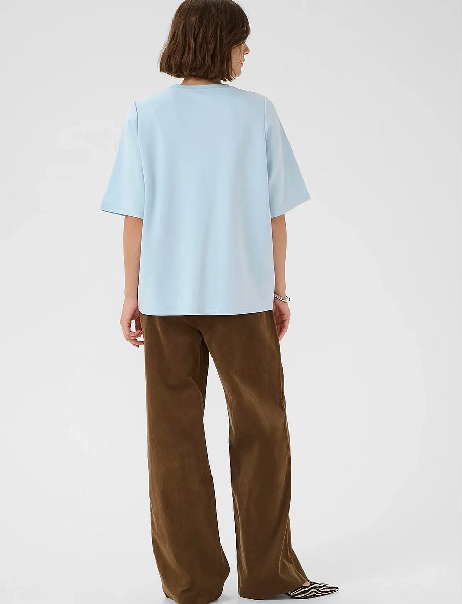 Culture - CUhara Chabrina Tee - t-särgid - cashmere blue - 4