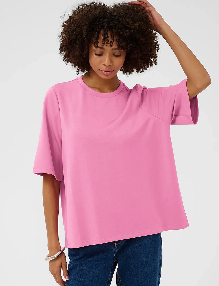 Culture - CUhara Chabrina Tee - t-shirts - fuchsia pink - 0