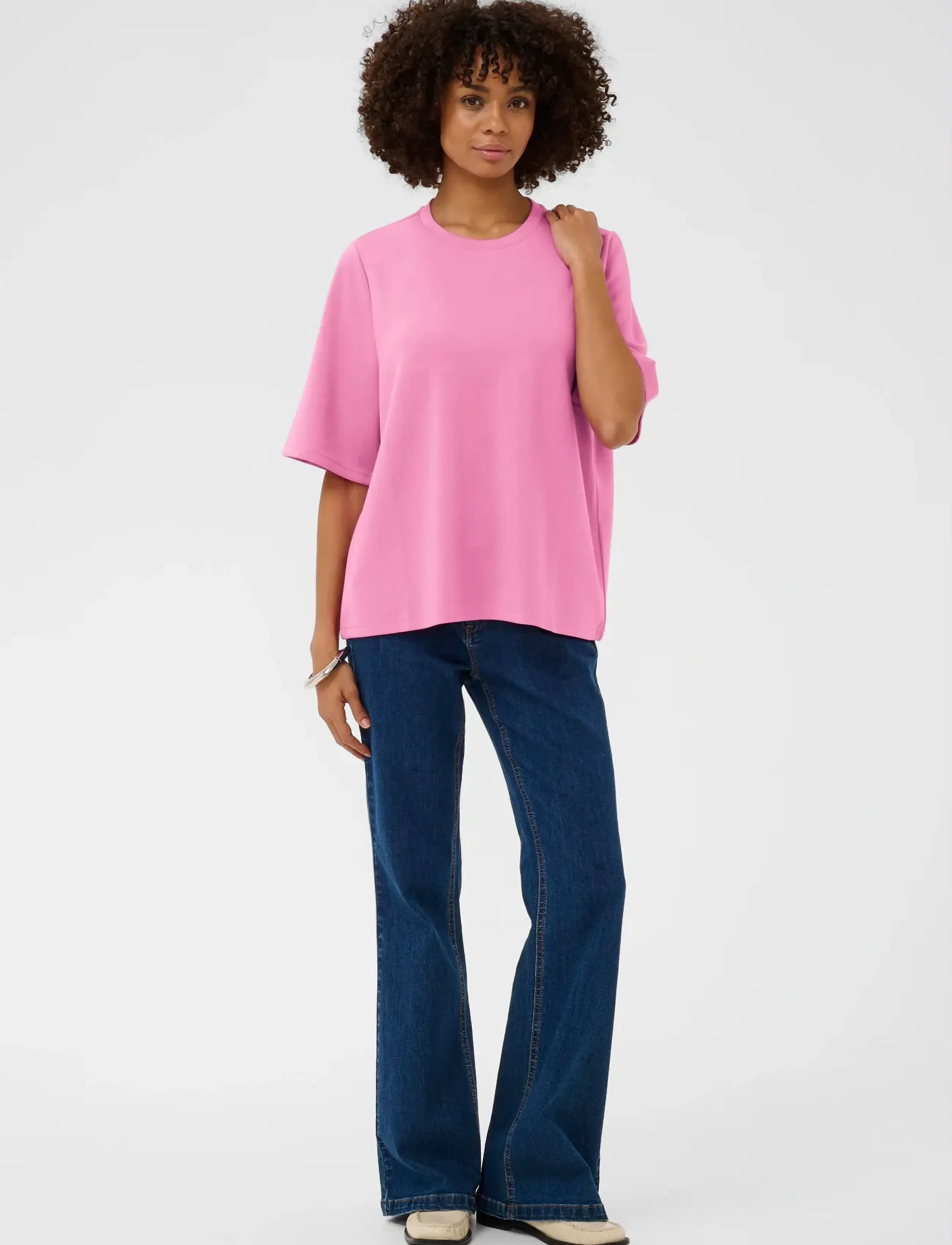 Culture - CUhara Chabrina Tee - t-shirts - fuchsia pink - 3