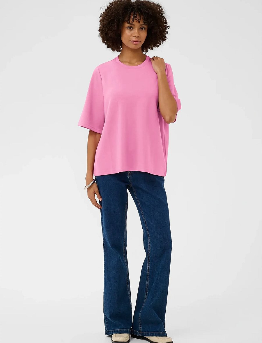 Culture - CUhara Chabrina Tee - t-shirts - fuchsia pink - 3