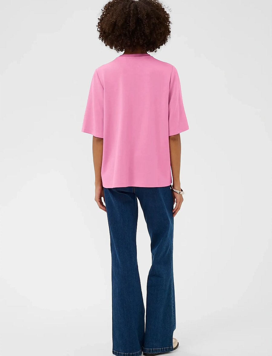 Culture - CUhara Chabrina Tee - t-shirts - fuchsia pink - 4