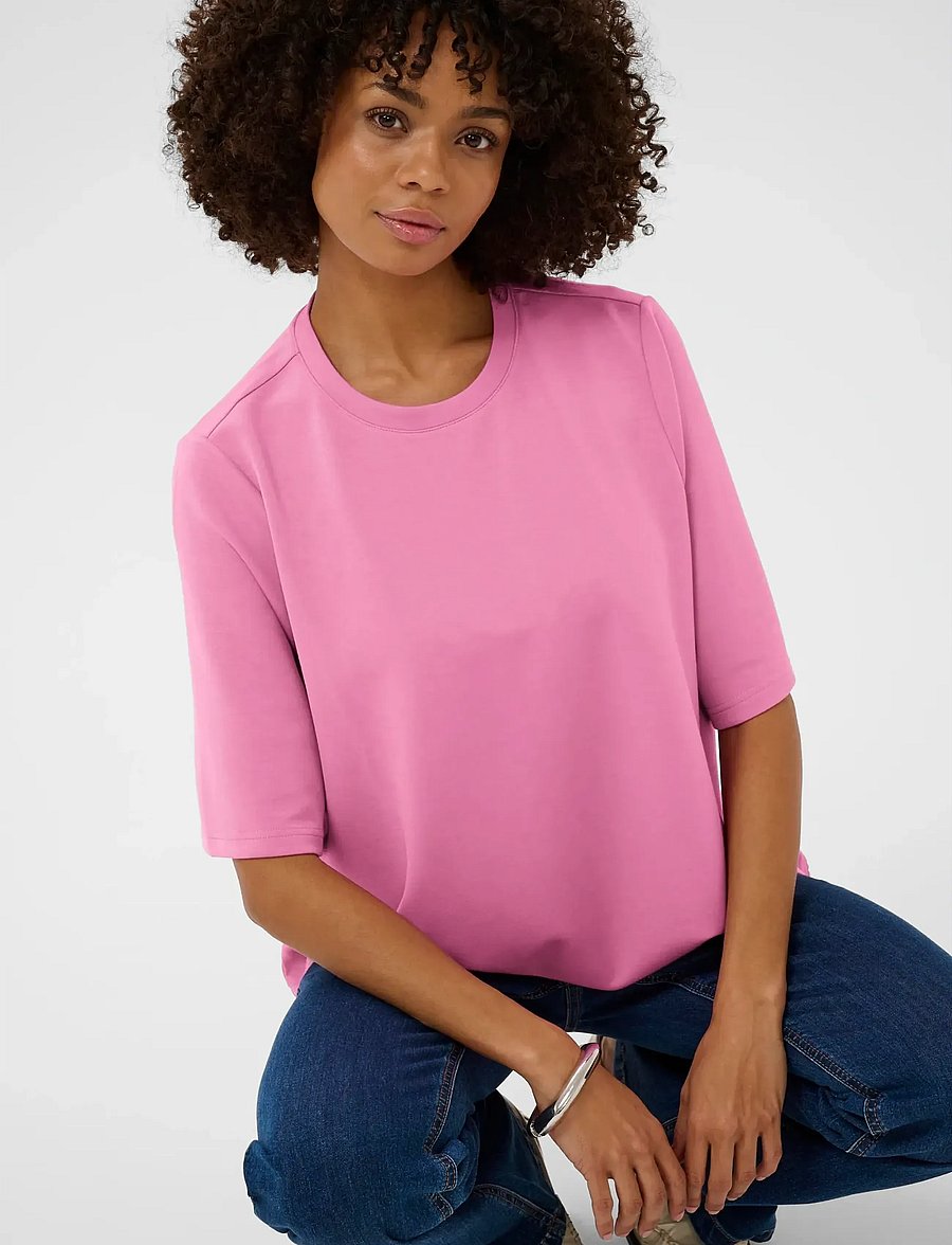 Culture - CUhara Chabrina Tee - t-shirts - fuchsia pink - 5
