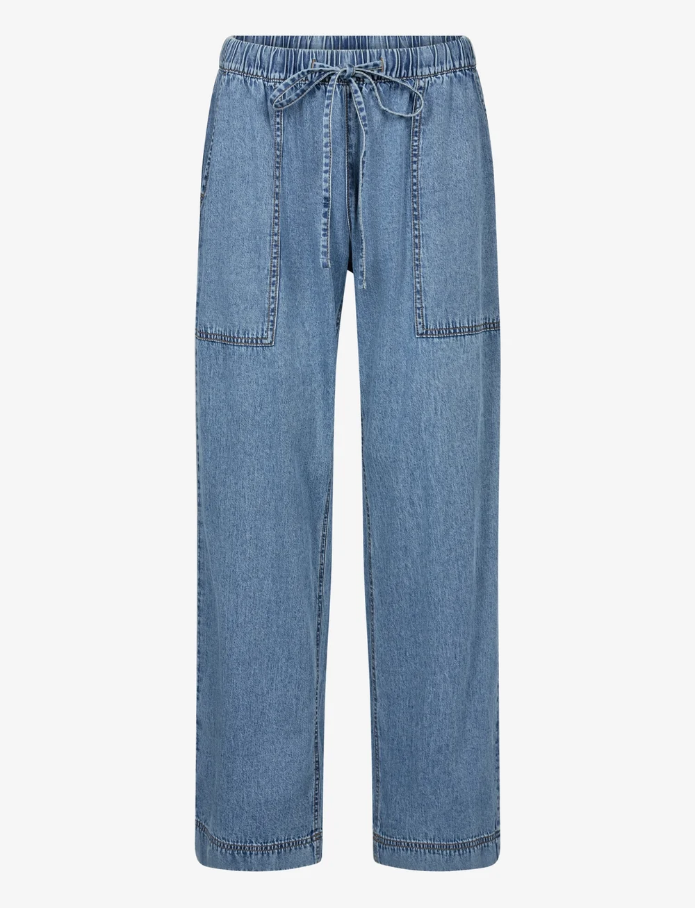 Culture - CUadele Arpa Pants - bukser med lige ben - blue stone wash - 1