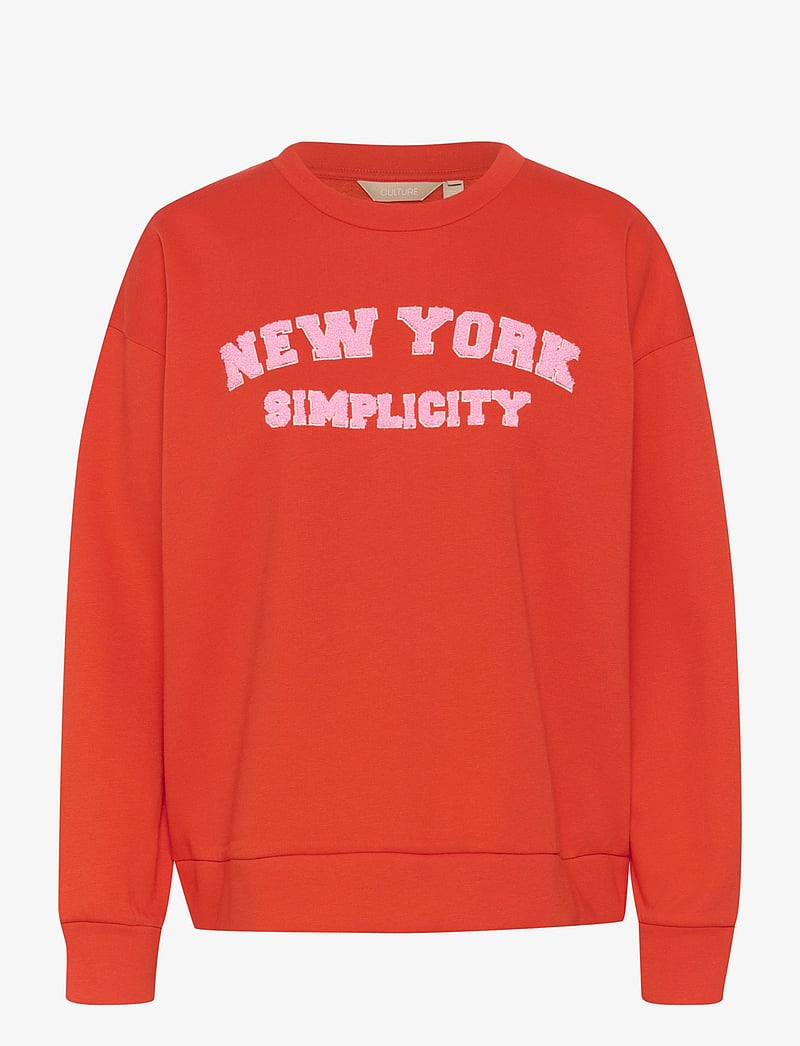 Culture - CUchira Charlie Sweatshirt - mid layer jackets - fiery red - 1