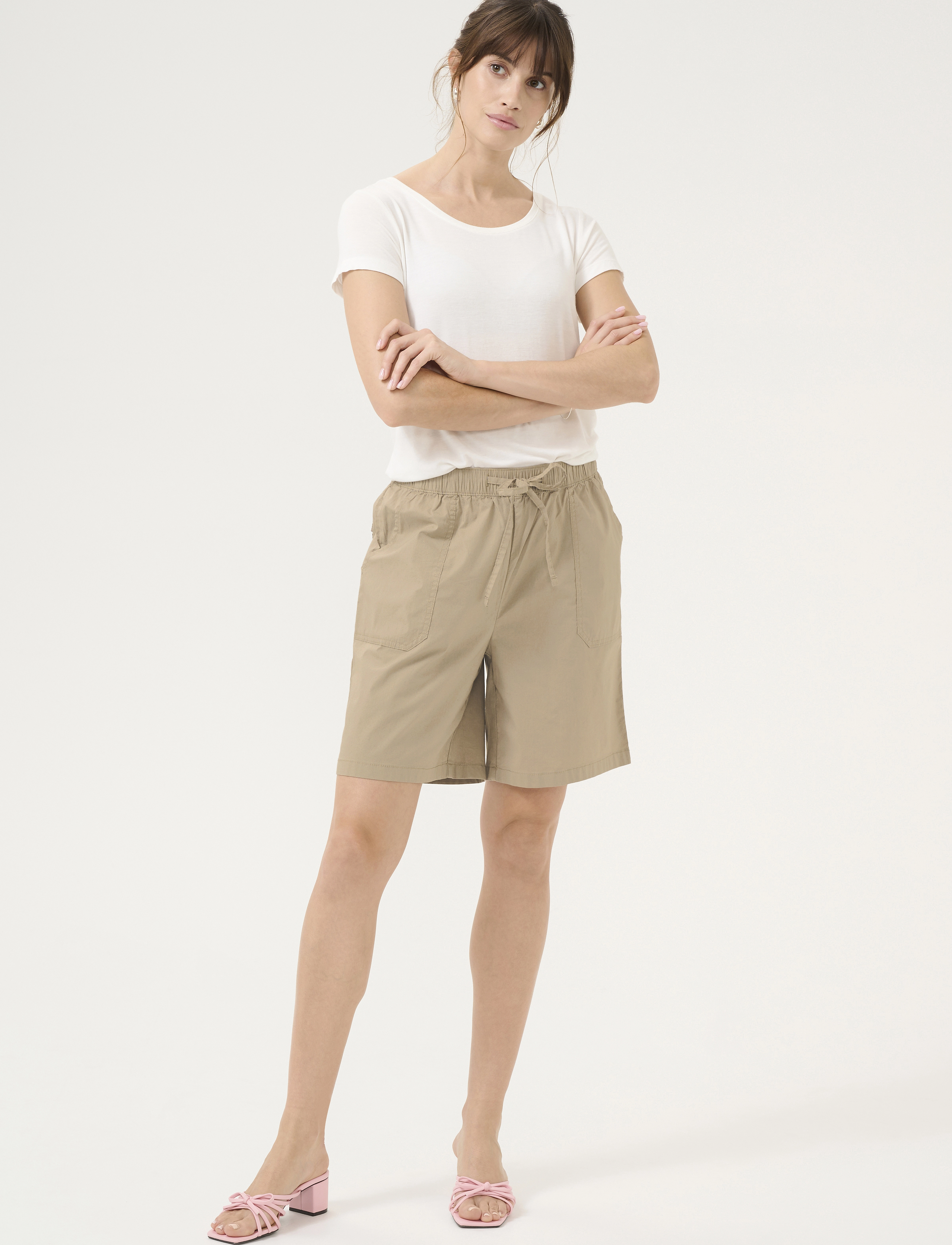 Culture - CUhalina Shorts - chino lühikesed püksid - dune wash - 3