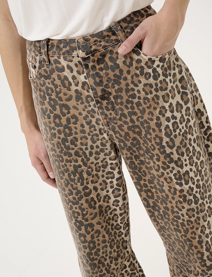 Culture - CUaliena Pants - alt kitsenevad teksad - leopard - 5